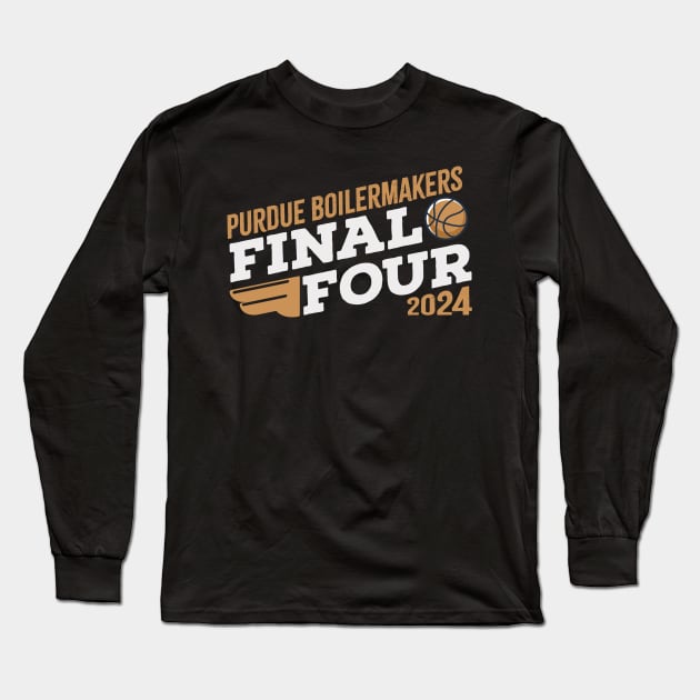 Purdue Boilermakers Final Four 2024 Dark Long Sleeve T-Shirt by mnd_Ξkh0s